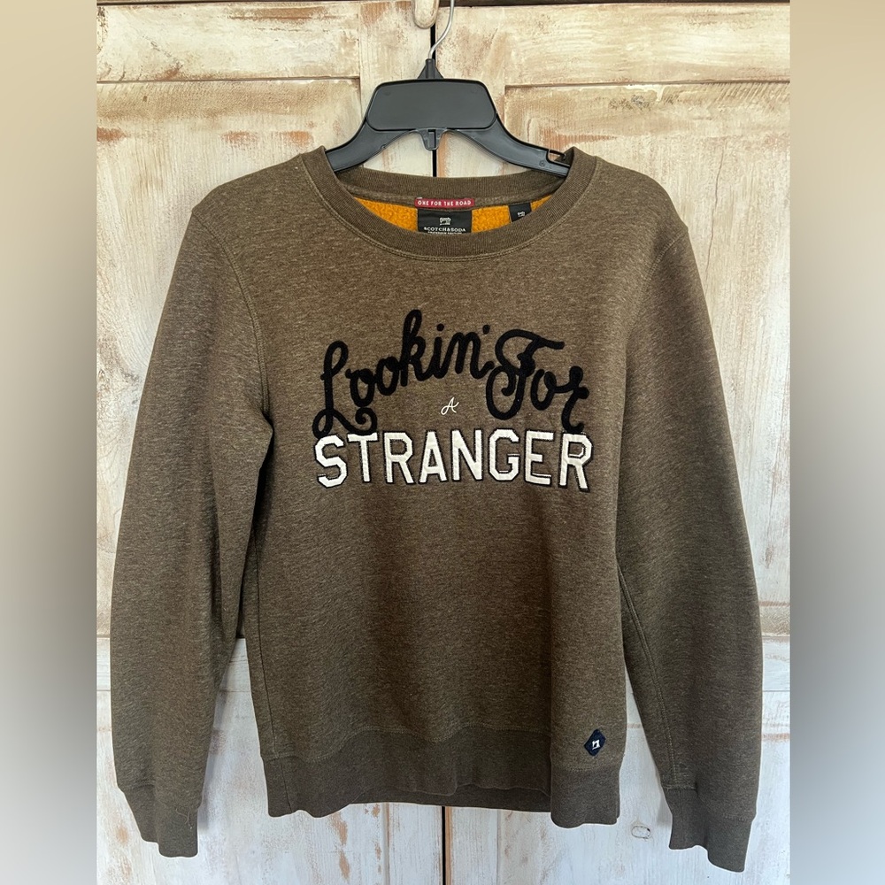 Rare Scotch & Soda circa fall 2017 sweater “Looking For A Stranger” (S)